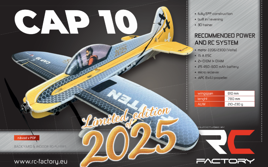 Cap 10 Limited edition 810mm Rc Factory Voltige
